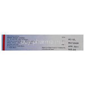 Generic Parlodel, Proctinal Bromocriptine Mesylate 2.5 mg manufacturer information