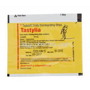 Tastylia, Tadalafil 20mg Orally Disintegrating Strips Packaging Information