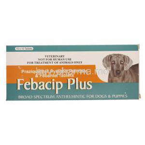 FEBACIP PLUS, Praziquantel 50mg + Pyrantel Pamoate 144mg + Febantel 150mg Box