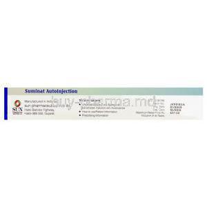 Suminat, Generic Imitrex, Sumatriptan Autoinjection 6 mg/ 0.5 ml sun pharma manufacturer information