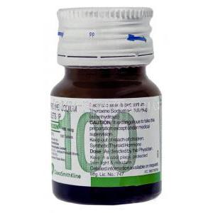 Eltroxin, Levothyroxine Sodium 100 mcg Tablet GSK  composition