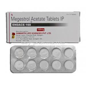 Endace, Megestrol Acetate 160mg Box and Strip