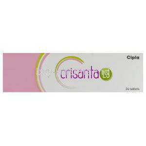 Crisanta, Generic  Yasmin, Drospirenone  3 mg Ethinyl  Estradiol 0.03 mg box