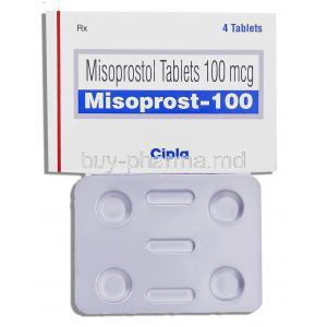 Misoprost, Generic Cytotec,  Misoprostol 100 Mcg Tablet (Cipla)