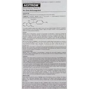 Acitrom, Nicoumalone 4 mg information sheet 1