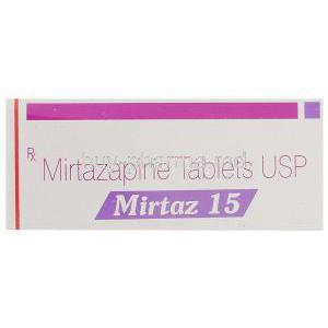 Mirtaz, Mirtazapine 15 Mg Box
