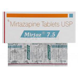 Mirtaz, Mirtazapine 7.5 mg Mirtaz