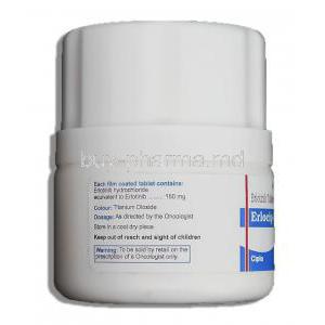 Erlocip, Erlotinib 150 mg  box composition