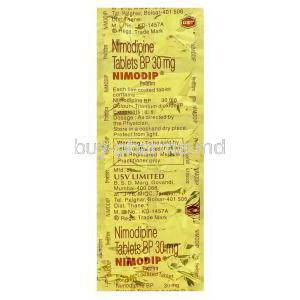Nimodip, Generic Nimotop, Nimodipine 30 mg packaging