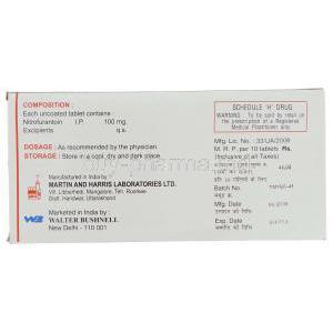 Martifur, Nitrofurantoin Box Manufacturer Information