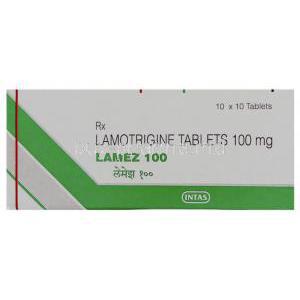 Lamez, Generic  Lamictal, Lamotrigine 100 mg Tablet Intas