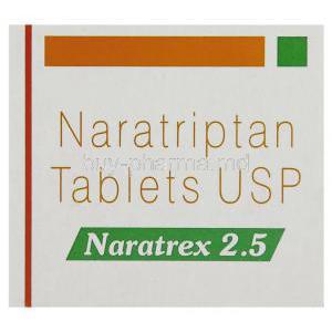 Naratrex, Naratriptan 2.5 mg (Sun) Box