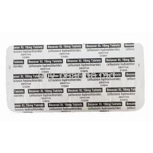 Besavar XL, Generic Uroxatral, Alfuzosin Hydrochloride 10mg Sustained Release Tablet Strip Back