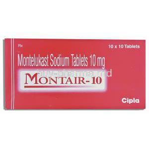 Montair, Montelukast Sodium  10 Mg Tablet (Cipla)