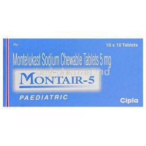 Montair, Montelukast 5 mg box