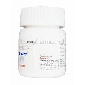 Efcure, Generic Efavir, Efavirenz 600mg Bottle Manufacturer Emcure