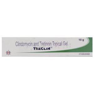 Treclin, Clindamycin 1%/ Tretinoin 0.025% 10 gm Gel (Elder) Box