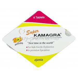 Super Kamagra, Sildenafil 100mg + Dapoxetine 60mg Packaging