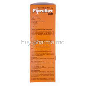 Fiprofort Spray, Generic Frontline Spray, Fipronil 0.25% per ml 100ml Box Information 1