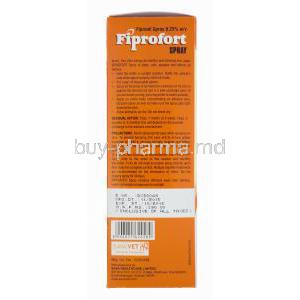 Fiprofort Spray, Generic Frontline Spray, Fipronil 0.25% per ml 100ml Box Information 2