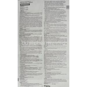 Misoprost, Misoprostol 200 mcg information sheet 2