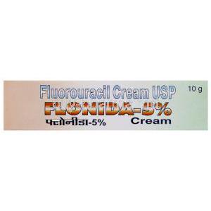 Flonida, Fluorouracil Cream  5% 10 gm Tube and box