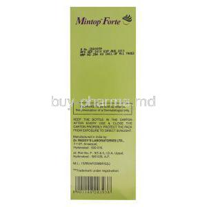 Mintop Forte, Minoxidil 5% 60 ml manufacturer info