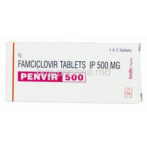 Penvir 500, Generic Famvir, Famciclovir 500mg Box