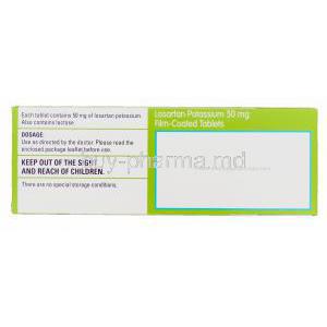 LOSARTAN POTASSIUM, Generic Cozaar, Losartan Potassium 50mg Box Information