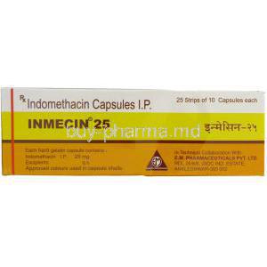 Inmecin, Indomethacin 25 Mg Box Manufacturer Information