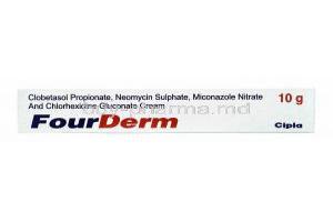 Fourderm Cream, Chlorhexidine Gluconate/ Clobetasol/ Miconazole/ Neomycin