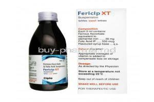 Fericip XT Syrup, Elemental Iron/ Folic Acid