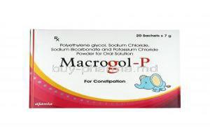 Macrogol P Powder, Polyethylene glycol/ Sodium chloride/ Sodium bicarbonate/ Potassium chloride