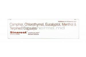 Sinarest Vapocap Capsule, Camphor/ Chlorothymol/ Eucalyptol/ Menthol/ Terpineol