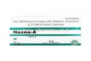 Nexna A, Zinc Complex/ Vitamin C/ D-Salina Extract/ Chromium Picolinate/ VitaminE