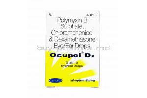 Ocupol DX Eye/Ear Drops, Chloramphenicol/ Dexamethasone/ Polymyxin B