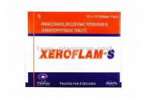 Xeroflam S, Diclofenac Potassium/ Paracetamol/ Serratiopeptidase