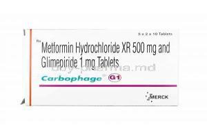 Carbophage G, Glimepiride/ Metformin