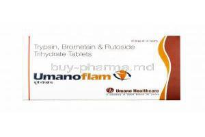 Umanoflam, Trypsin/ Bromelain/ Rutoside Trihydrate