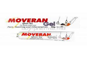 Moveran Gel, Diclofenac Diethylamine/ Oleum Lini/ Methyl Salicylate/ Menthol