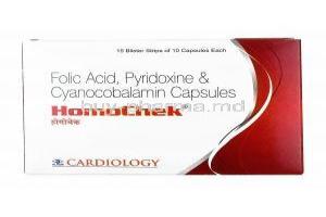 Homochek, Cyanocobalamin/ Pyridoxine Hydrochloride/ Folic Acid