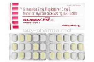Glisen-PM, Glimepiride/ Metformin/ Pioglitazone