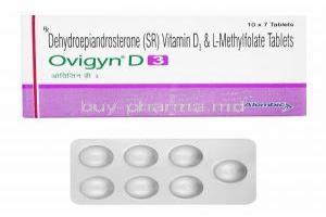 Ovigyn D3, Dehydroepiandrosterone/ L-Methyl Folate/ Vitamin D3