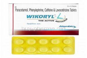 Wikoryl-L, Caffeine/ Paracetamol/ Levocetirizine/ Phenylephrine