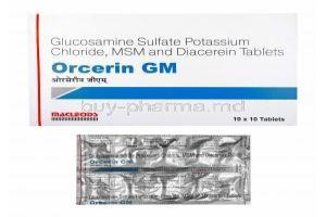 Orcerin GM, Glucosamine/ Diacerein/ Methyl Sulfonyl Methane