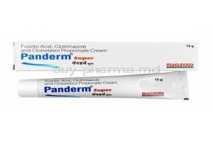 Panderm Super Cream, Clobetasol/ Clotrimazole/ Fusidic Acid