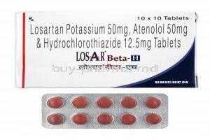 Losar Beta-H, Losartan/ Atenolol/ Hydrochlorothiazide