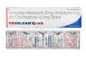 Triolsar HS, Olmesartan/ Amlodipine/ Chlorthalidone