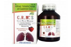 C.R.M.S Syrup Strawberry Flavour, Ambroxol/ Guaifenesin/ Terbutaline
