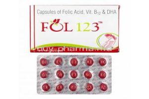 Fol 123, Folic Acid/ Vitamin B12/ DHA